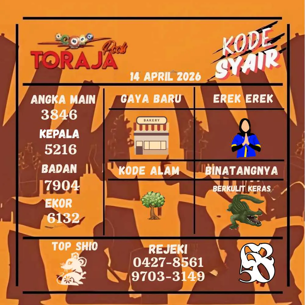 Kode Syair Toraja Pools April 2026