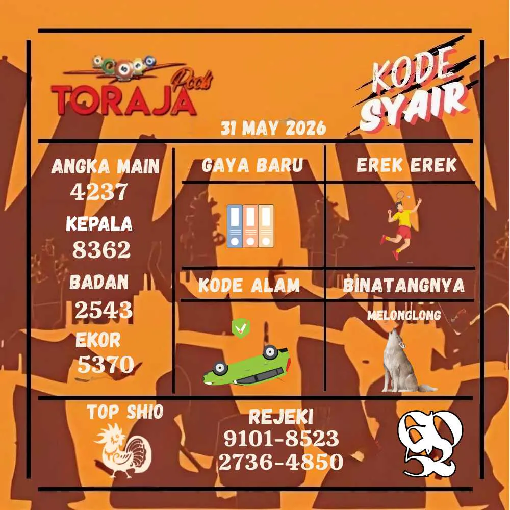 Kode Syair Toraja Pools Mei 2026
