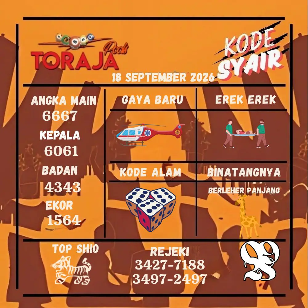 Kode Syair Toraja Pools September 2026